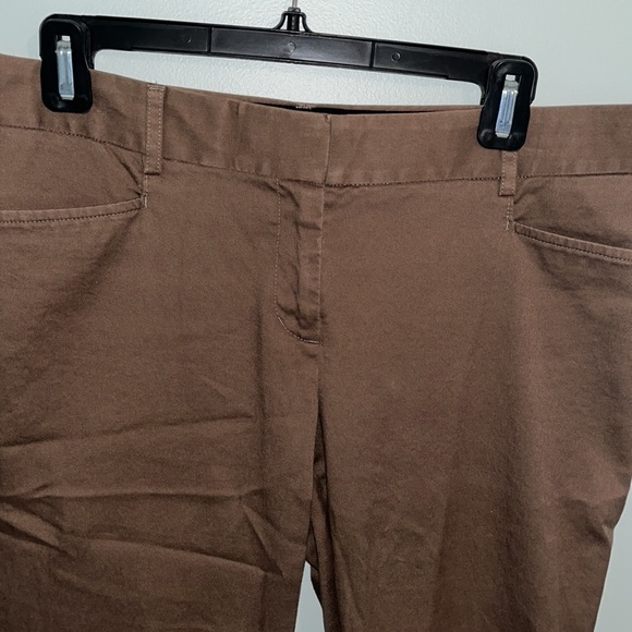 Express Design Studio - Wide leg dark tan/brown size 8R pants - Picture 2 of 5